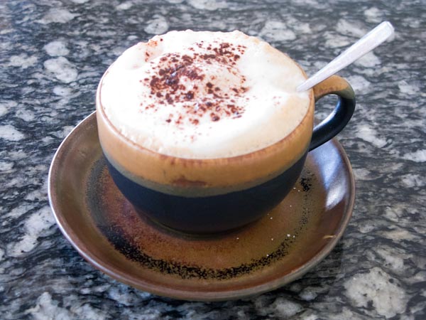 The delicious caffe latte