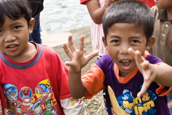 Happy Balinese children