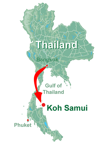 Koh Samui Thailand Map
